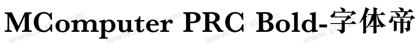 MComputer PRC Bold字体转换